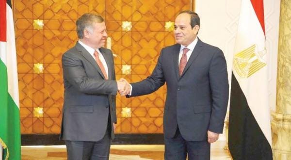 السیسی اور عبد اللہ دوم: دونوں ملکوں کے مسائل کو حل کرنا ایک قومی ترجیح ہے