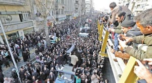 رفسنجانی کے جنازے میں سبز انقلاب جیسا منظر